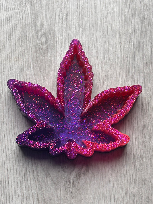Pink and Purple leaf Ashtray